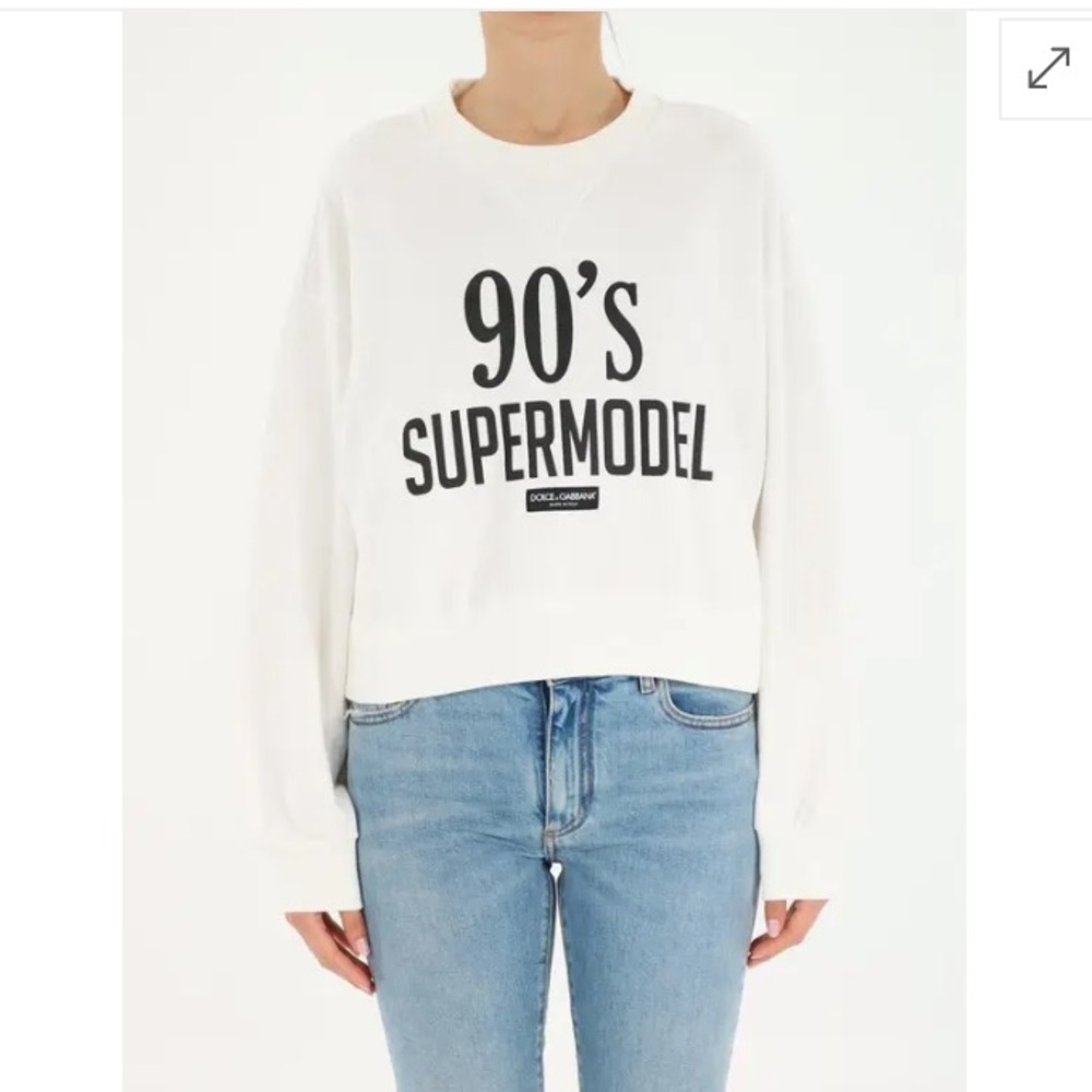 DOLCE & GABBANA 90s Supermodel Graphic Sweatshirt NWT